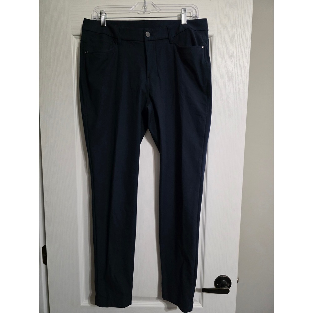 Lululemon Men 33x31 Navy Blue ABC Pant Slim Warpstreme Performance Trousers